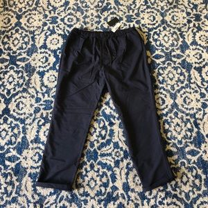 Mens J Crew Navy Cropped Sweatpants